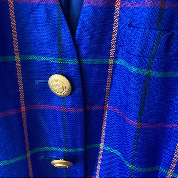 Vintage Amanda Smith Plaid Blazer 16 - Picture 3 of 7